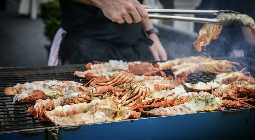 shellfish cooked on the street by a vendor